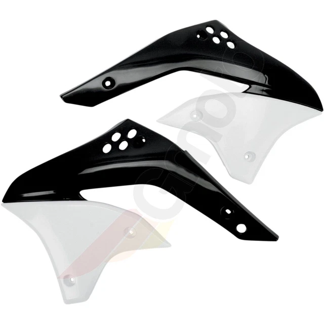 Kühlerabdeckung Kühlerverkleidung UFO Kawasaki KXF 450 06-08 schwarz weiß
