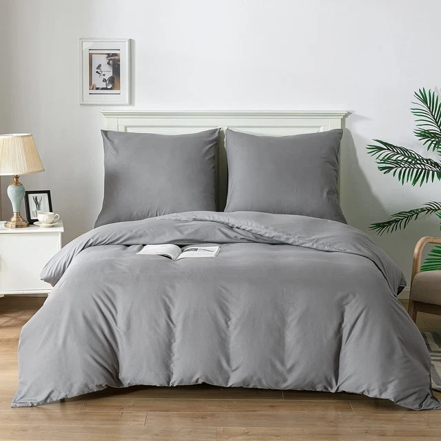 Good Nite Bed Linen Set, 90 g, Brushed, 3-Piece Grey