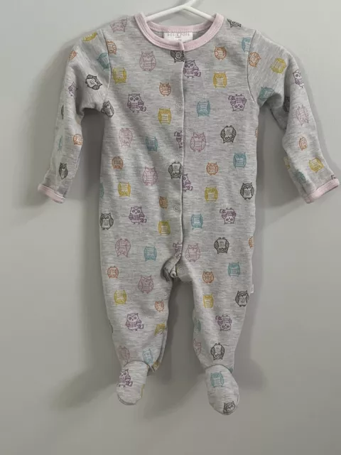 Rosie Pope Baby Girls 3-6 Months Infant Snap Sleeper Owl Print