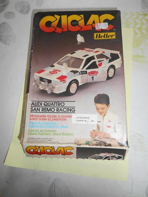 YQ084 HELLER 1/32 maquette cliclac voiture 2034 Audi Quattro Africa Rallye EUR 95,20 - FR