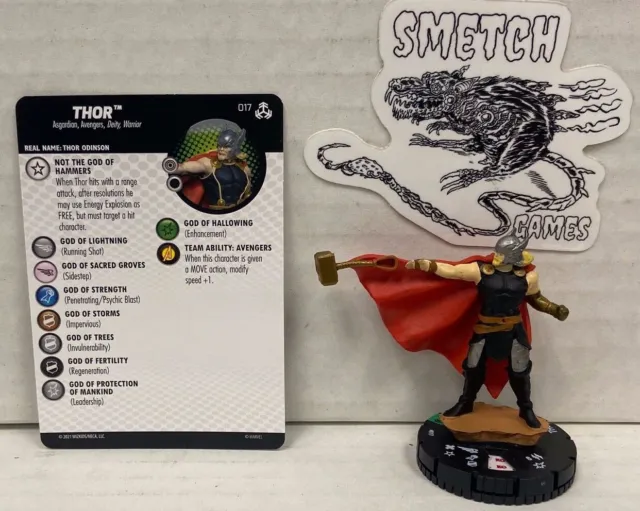 WOTR 017 Thor Uncommon Figure Marvel Heroclix Avengers War of the Realms