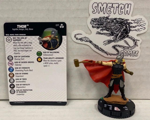 WOTR 017 Thor Uncommon Figure Marvel Heroclix Avengers War of the Realms