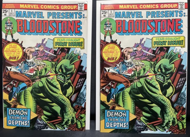 Marvel Presents 1 (1975)  1ST APPEARANCE ULYSSES BLOODSTONE!! Lot Of 2 Books