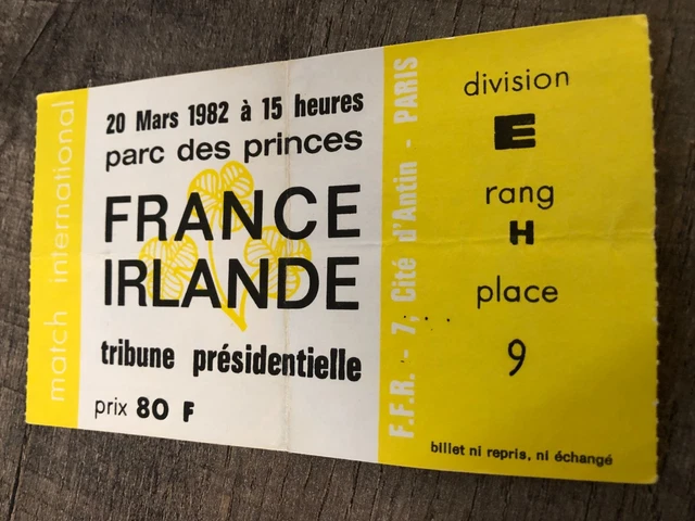 Ancien Billet De Match France - Irlande De Rugby Du 19 Janvier 1974 à Paris