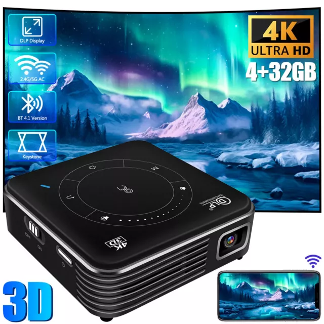 FHD 1080P LED Projektor Heimkino Wifi 5G HDMI Multimedia Player 3D 4K Beamer DE