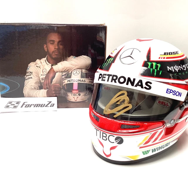 LEWIS HAMILTON 1/2 Scale F1 Helmet - Signed by 2018 Mercedes World