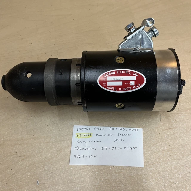 1107951 Starter Allis WD45 12 Volt Conversion