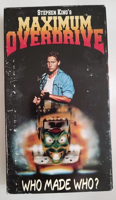 STEPHEN KING MAXIMUM Overdrive VHS 1996 Emilio Estevez Cult Horror ...