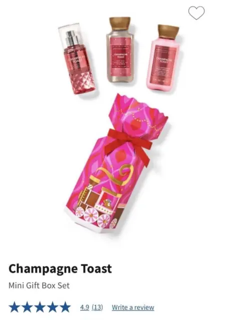  Bath & Body Works Champagne Toast - Trio Gift Set