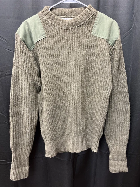 DSCP Valor Collection US Military Service Sweater Men 100% Wool Army Green Sz 42