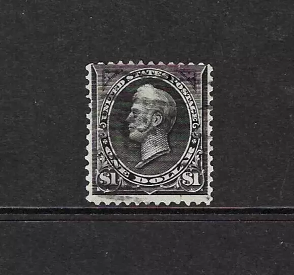 US Scott #261 Type I Used, Fine centering, black, 1895, NO watermarks