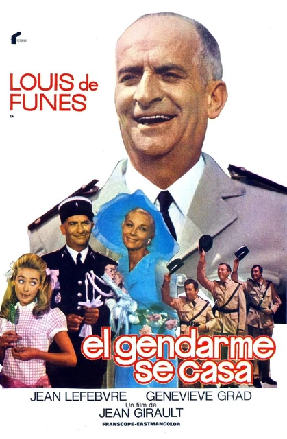 Photo De Tournage Originale Le Gendarme Se Marie (1968) - Louis De Funès & Claude Gensac