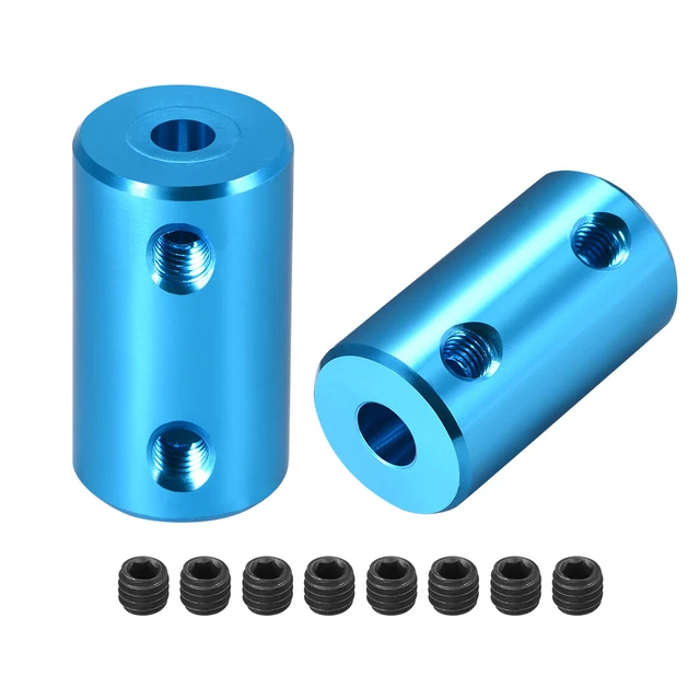 Giunto albero 4-5mm alesaggio L25xD14 Robot Ruota motore  rigido blu 2pz