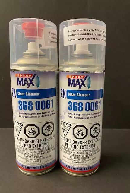 Spray Max 2 Cases (12) Cans SPRAYMAX 2K Clear USC 3680061
