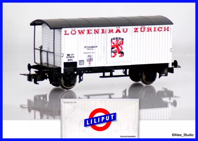 Liliput  249 52 H0 Bierwagen  „Löwenbräu Zürich “  SBB-CFF OVP Zustand Video