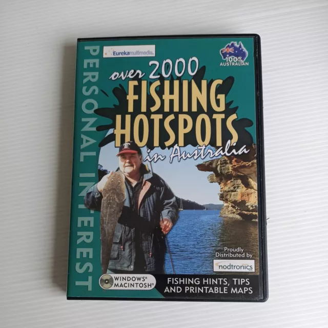 Over 2000 Fishing Hotspots in Australia PC CD ROM 2003 Printable Maps Fish Info