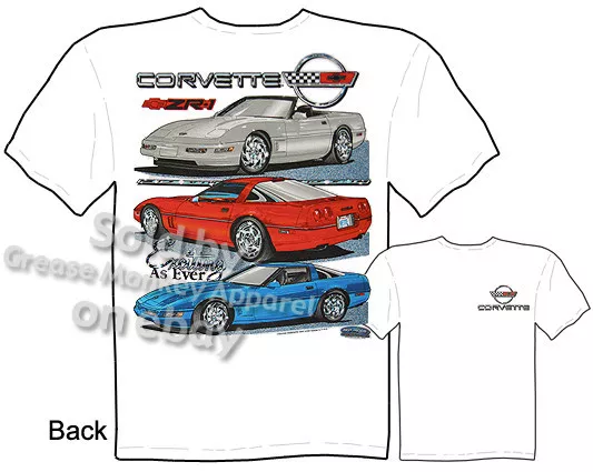 84-96 Corvette T Shirts C4 Corvette Apparel ZR-1 Chevy Tshirt Chevrolet Shirt