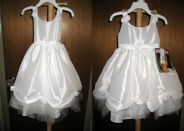 Toddler Flower Girl Communion Easter Dress Ivory White Eggshell 2T & 4T NEW NWT