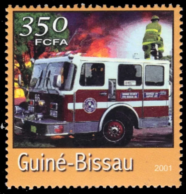 GUINEA BISSAU Mi 1744 - Transportation "Fire Trucks" (pb81783)