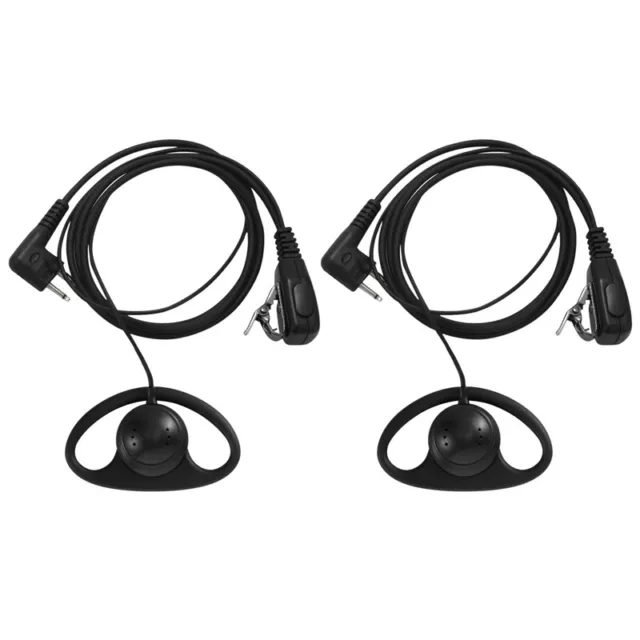 (2 Pack) 2Pin Erweiterte D Form Clip Ohr Ptt Headset Ohrhörer Mikrofon Fuer8482