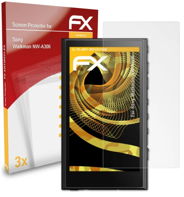 atFoliX 3x Film Protection d'écran pour Sony Walkman NW-A306 mat&antichoc