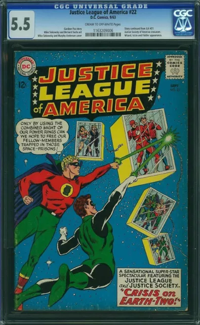 JUSTICE LEAGUE OF AMERICA #22 CGC 5.5 JSA crossover!