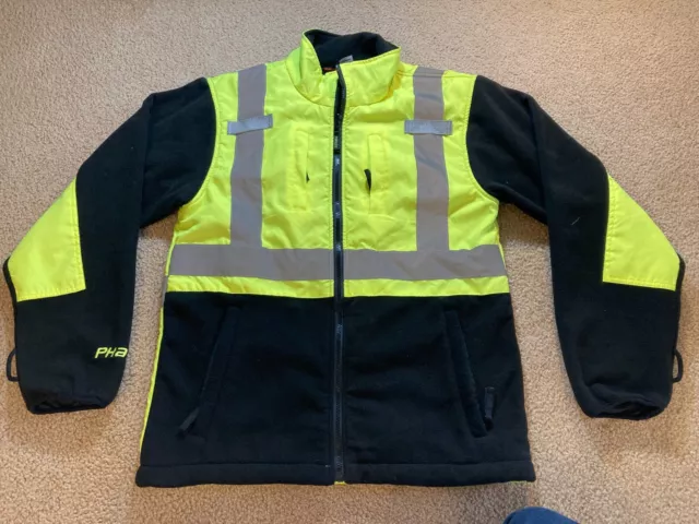 Tingley Job Sight Mens Medium M Yellow Safety Phase II Jacket Reflect High Vis