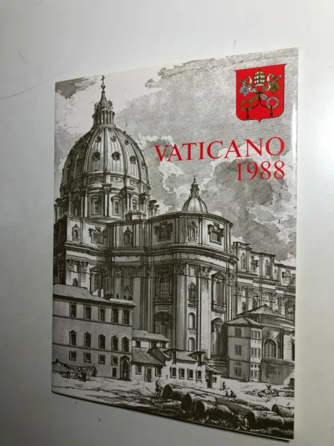 1988 Vaticano Libro Annata Folder Album Ufficiale Yearbook Vatican Completo