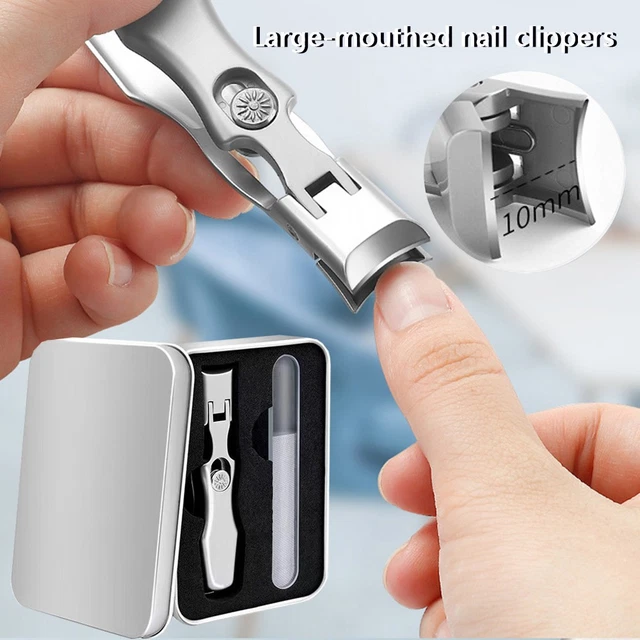 Nagelknipser Aus Edelstahl – Mit Nagelfänger, Schloss, Für Dicke Nägel, Ultra-scharf, Schwarz