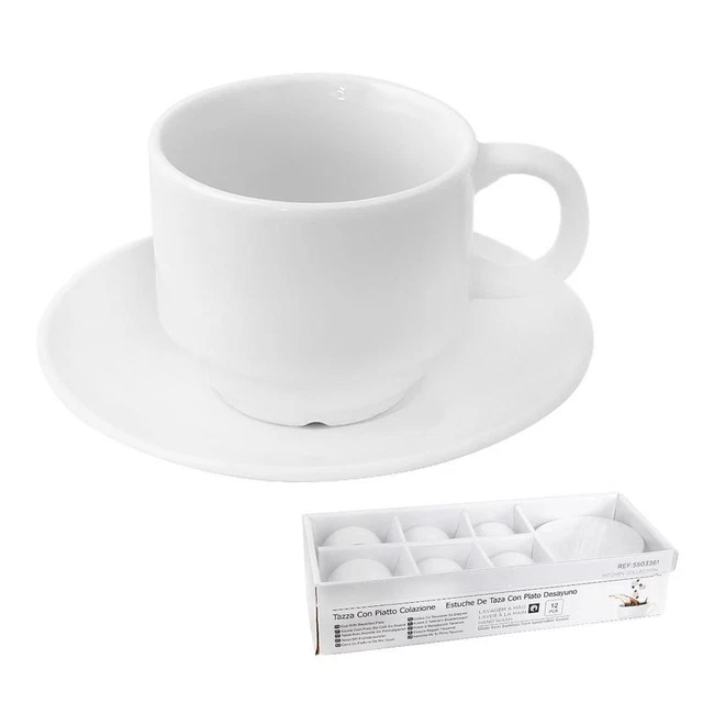 Set Da 6 Tazzine E Piattini Da Caffè In Ceramica – Capacità 108 Ml Per Espresso, Eleganti E Colorate, Adatte A Microonde E Lavastoviglie - 2