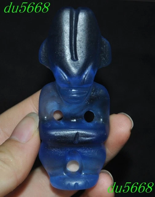 3"Hongshan culture Crystal sacrifice fengshui sun god Helios statue pendant