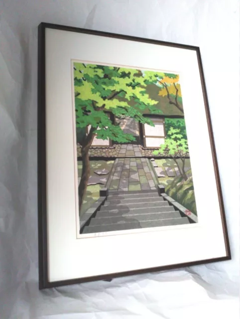 IDO MASAO "Niomon Gate of Jojakkoji Temple" Japanese Original Woodblock Print