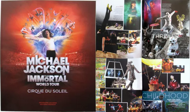 Michael Jackson Programme The Immortal World Tour CIRQUE DU SOLEIL Program 2011