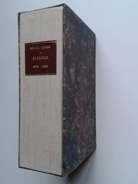 Michel LEIRIS " Journal 1922-1989 " E.O. NUM. 1/92 Pur Chiffon, Gallimard 1992 3