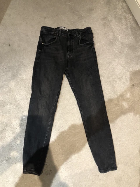 ZARA MEN S BLACK Ripped Jeans 40 Brand New Stylish Design