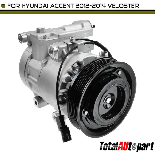 New AC A/C Compressor for Hyundai Accent Veloster 2012-2017 L4 1.6L With Clutch