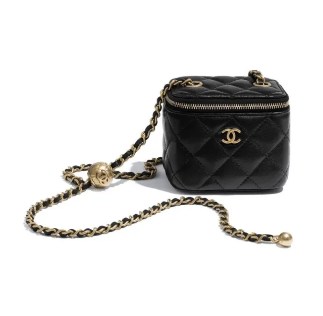 Chanel Small Vanity With Chain Bag - 13 For Sale on 1stDibs