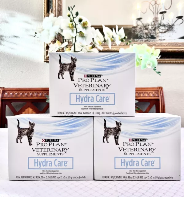 Purina Pro Plan Veterinary Supplements Hydra Care for Cat 12 Sachets- 3 Boxes