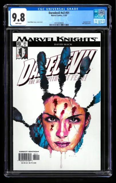 Daredevil v2 #51 CGC 9.8 NM/MT WHITE Marvel 2003 Key Origin of Echo David Mack