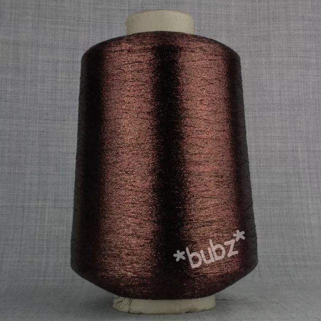 BROWN LUREX METALLIC GLITTER YARN 500g CONE MACHINE KNITTING FINE SPARKLE SHINE