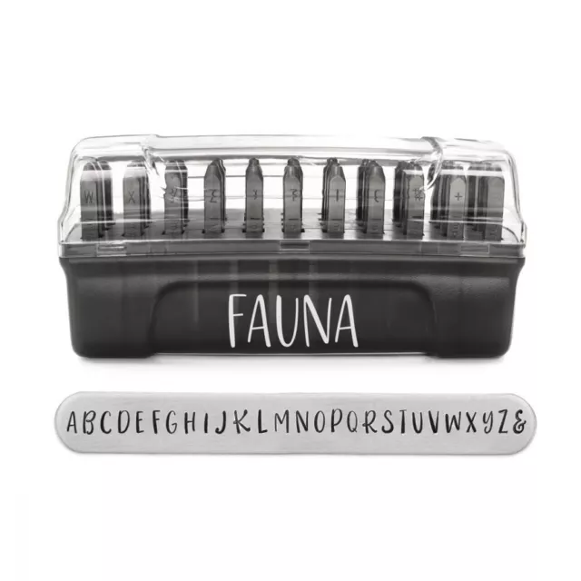 ImpressArt Fauna Großbuchstaben Stempel Set Juwelier Metall Stempel Alphabet