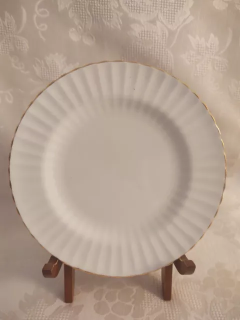 Paragon China Bread and Butter Plate- White with Gold Trim -6"-a