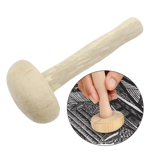 Sello de impresión de rollos de hongo de madera que frota pintura, hágalo usted mismo - artesanía