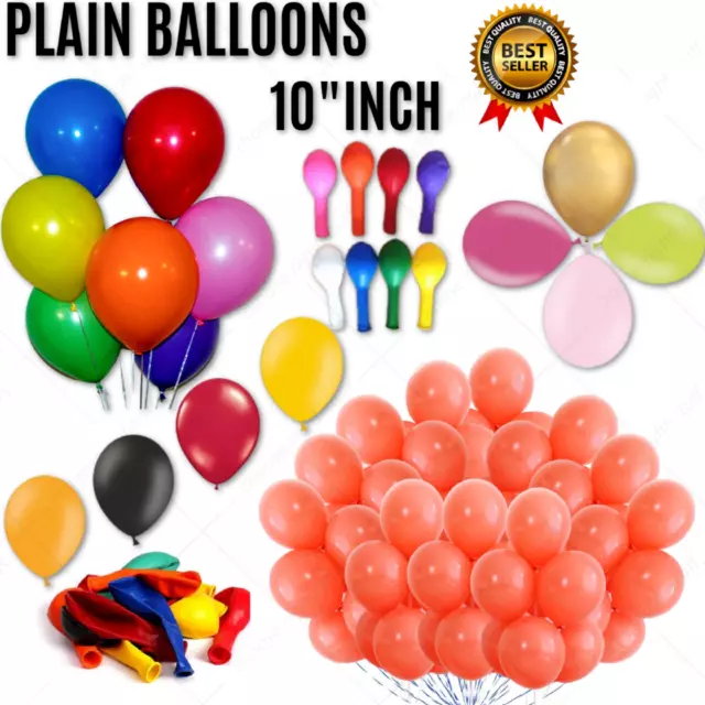 WHOLESALE Job Lot Latex Plain Mix Colour Balloons For Mothers Day Wedding Easter