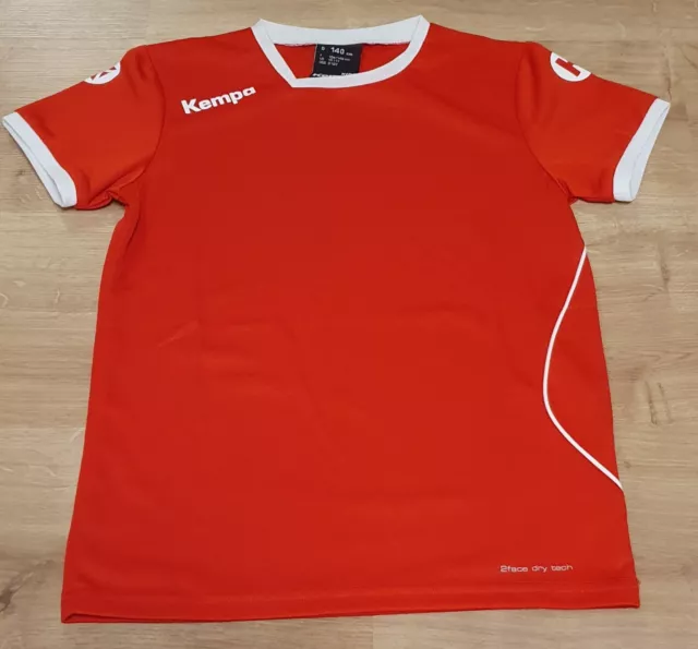 Kempa Jungen T-shirt Gr 140 ☆ NEUwertig ☆ Sport Shirt ☆ Kurzarm Shirt ☆ Rot