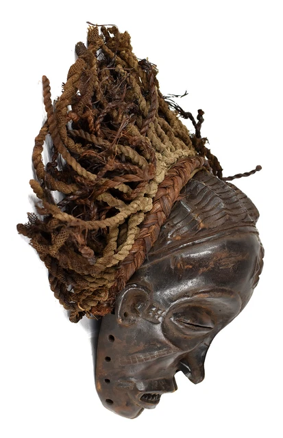 Chokwe Mask Mwana Pwo with Headdress Congo African Art 3