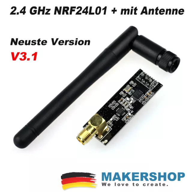 NRF24L01+ PLUS - PA LNA SMA Antenne Long Range Funk Modul Raspberry Arduino