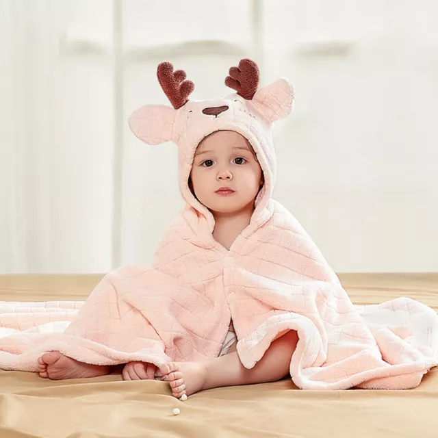 Baby Bathrobe Washable Comfortable Cartoon Animal Baby Bathrobe Swaddle Wrap