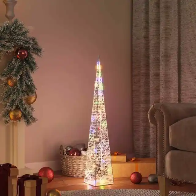 LED Leuchtkegel Deko Pyramide Beleuchtung Lichtkegel Weihnachtsdeko Acryl vidaXL 2