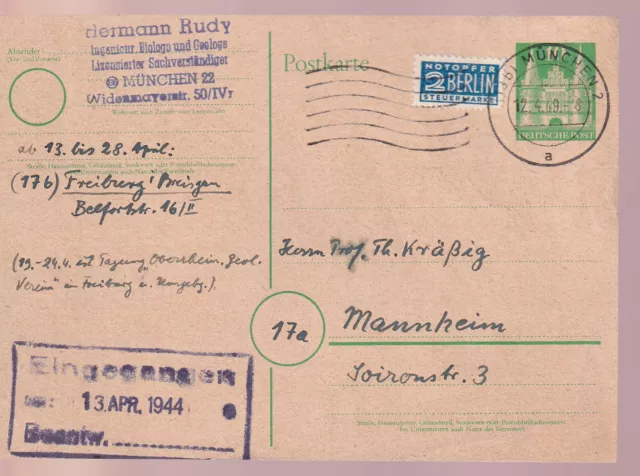 Bizone/Bauten, P 2I, München 2, 12.4.49